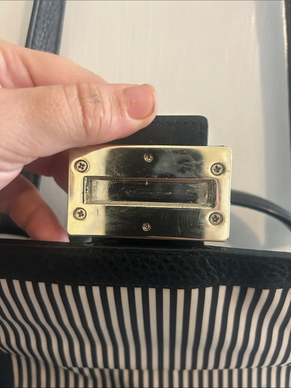 kate spade Black Pebbled Leather Satchel with Top Handle